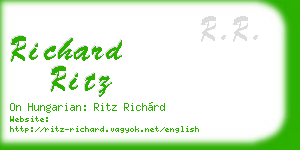 richard ritz business card